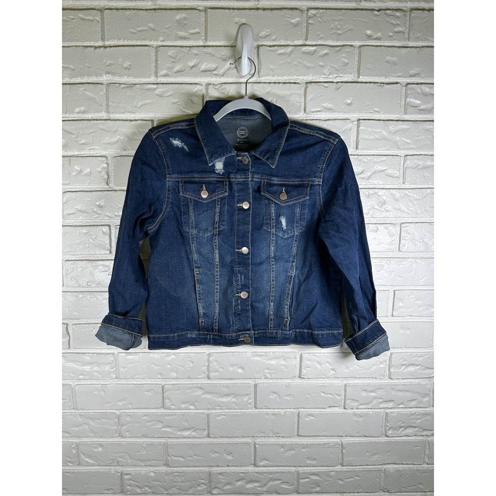 Wonder Nation Girls Size XL 14-16 Y2K Blue Denim Jean Jacket